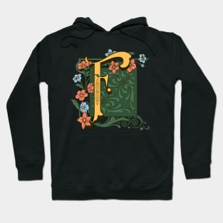 Art Nouveau Letter F, Ornamental Letter F, Art Deco Hoodie